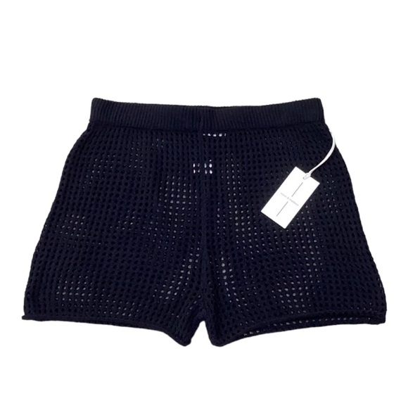 Moon & Madison 2 Piece set Shorts Tank Top Black Crochet Beach Cover up Large - Picture 5 of 9